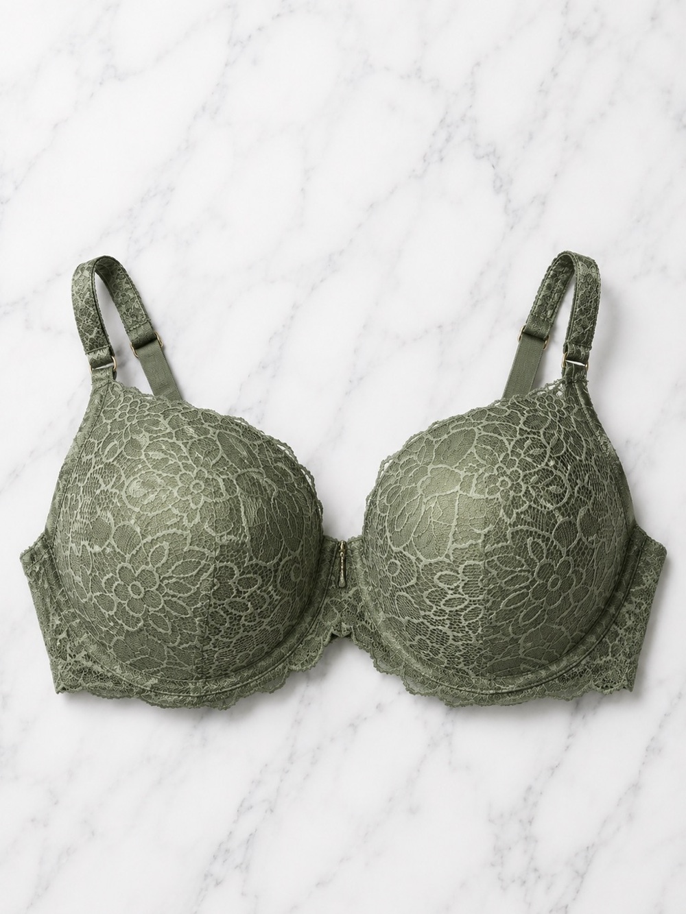 aerie Olive Lace Underwire Bra